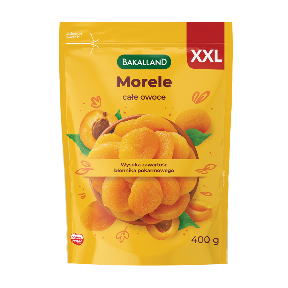 Bakalland Morele całe owoce 400 g 