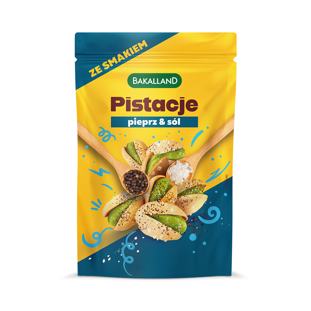 BAKALLAND Pistacje prażone Sół Pieprz 170g Salt&Pepper