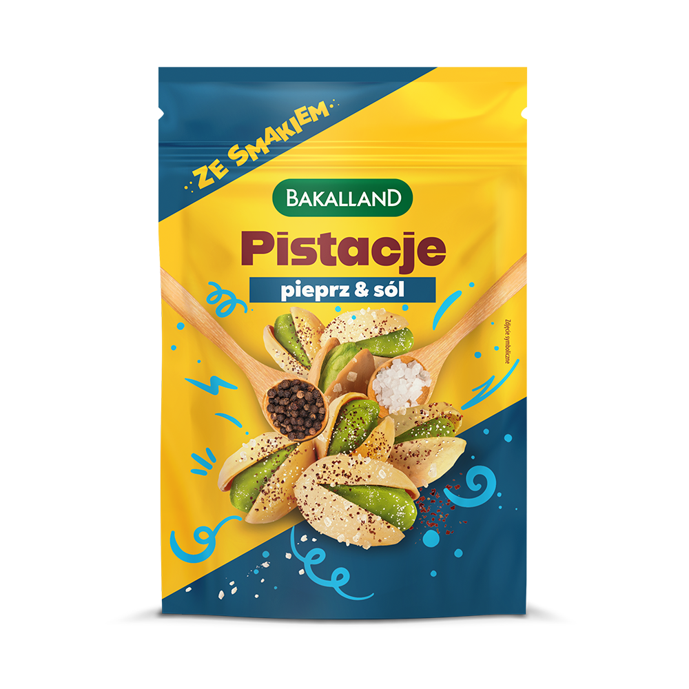 BAKALLAND Pistacje prażone Sół Pieprz 70g Salt&Pepper