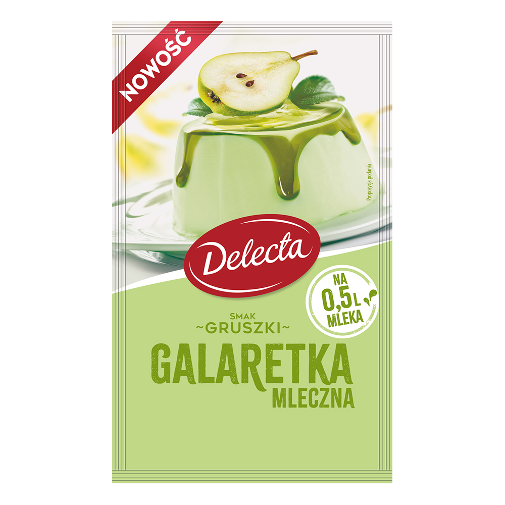 Delecta Galaretka mleczna smak gruszki 60 g - nowość