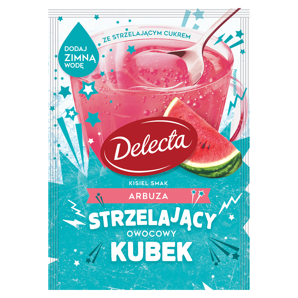 Delecta OK Kisiel na zimno z cukrem strzelającym smak arbuza 34 g