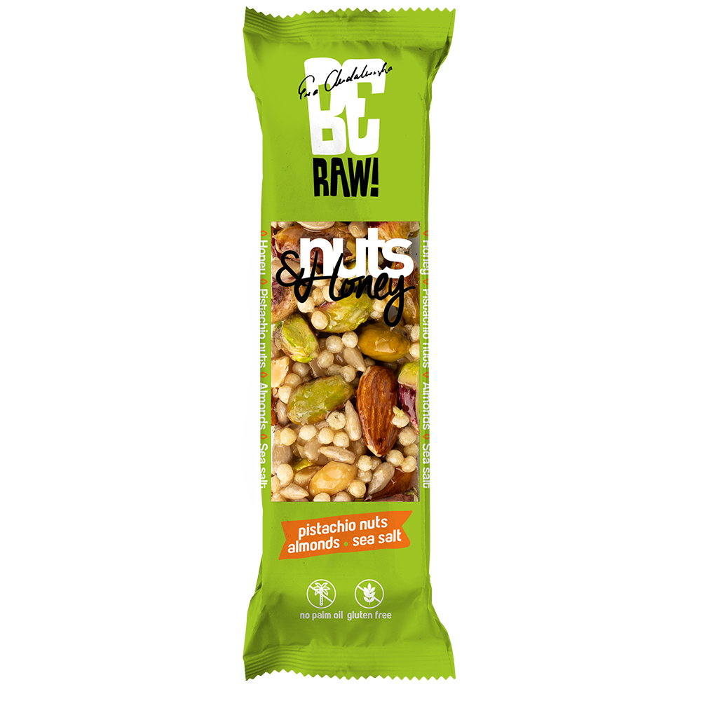 BeRAW! Nuts&Honey Baton orzechowy Pistachio pistacje i miód  30 g