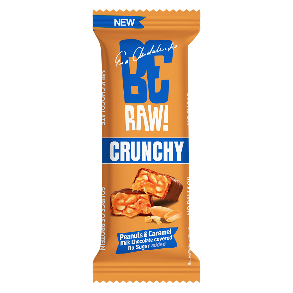 BeRAW! Crunchy Baton orzechowy Peanuts & Caramel orzeszki z karmelem 40 g