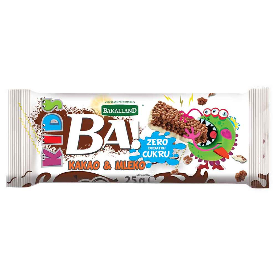 Bakalland BA! Baton KIDS! Kakao&mleko 25 g