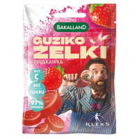 Bakalland KLEKS Guziko żelki truskawkowe 34g  