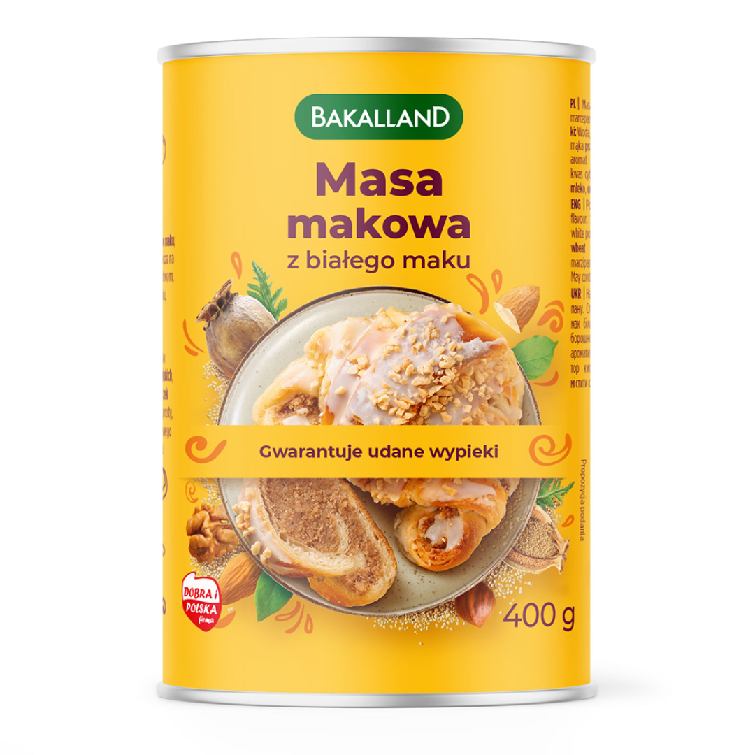 Bakalland Masa makowa biała 400 g