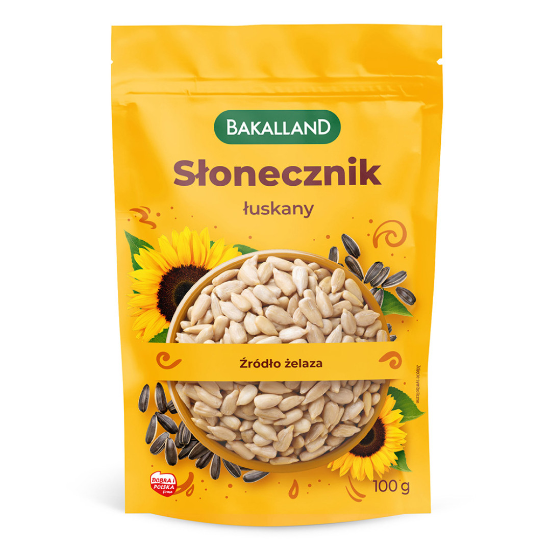 Bakalland Słonecznik łuskany 100 g