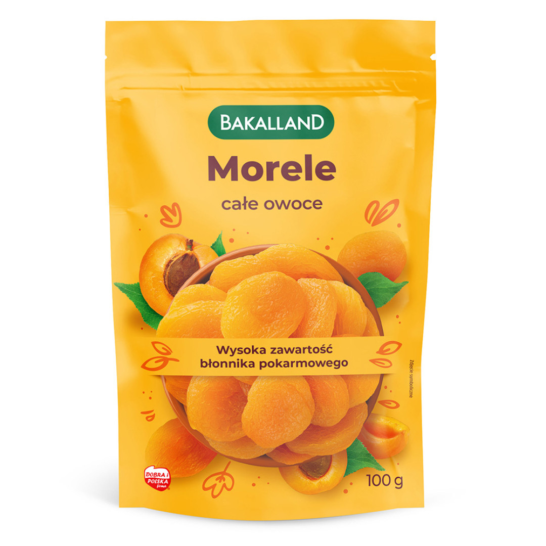 Bakalland Morele całe owoce 100 g