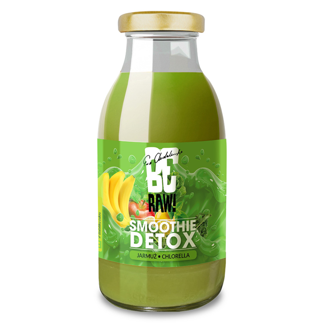 BeRAW Smoothie Detox jarmuż chlorella bez dodatku cukru 250ml 