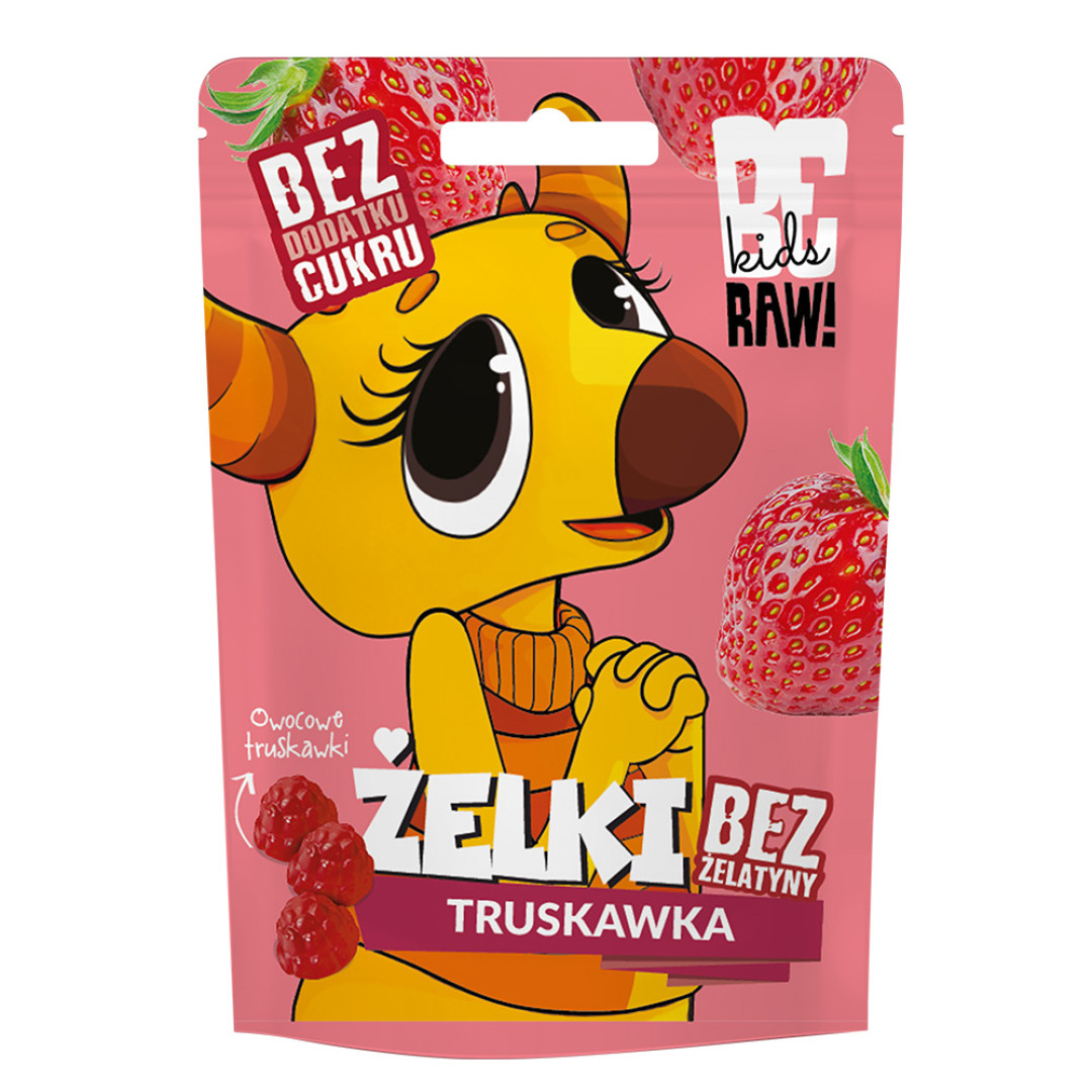 BeRAW! Kids Żelki Truskawka 35 g