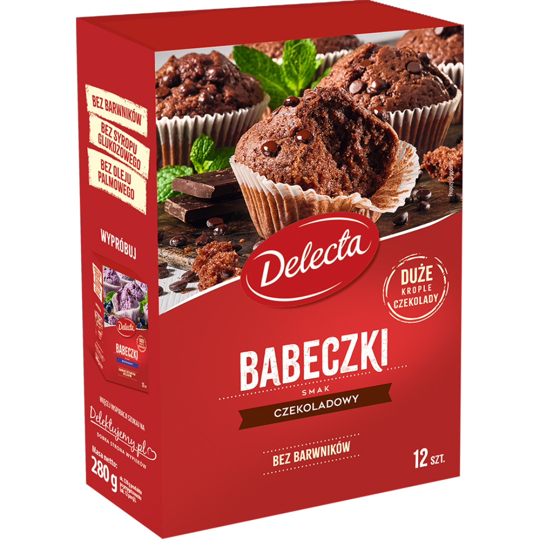 Delecta Babeczki smak czekoladowy 280 g