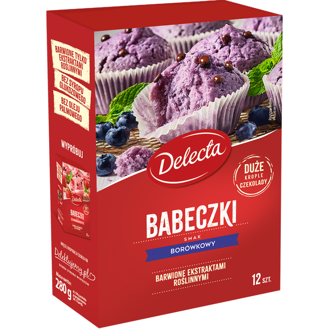 Delecta Babeczki smak borówkowy 280 g