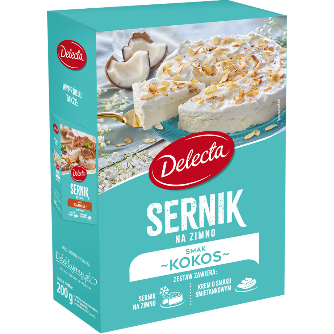 Delecta Sernik na zimno smak kokosowy 200g 