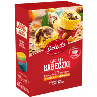 Delecta Łaciate Babeczki smak belgijska czekolada z nutą pomarańczy 300 g