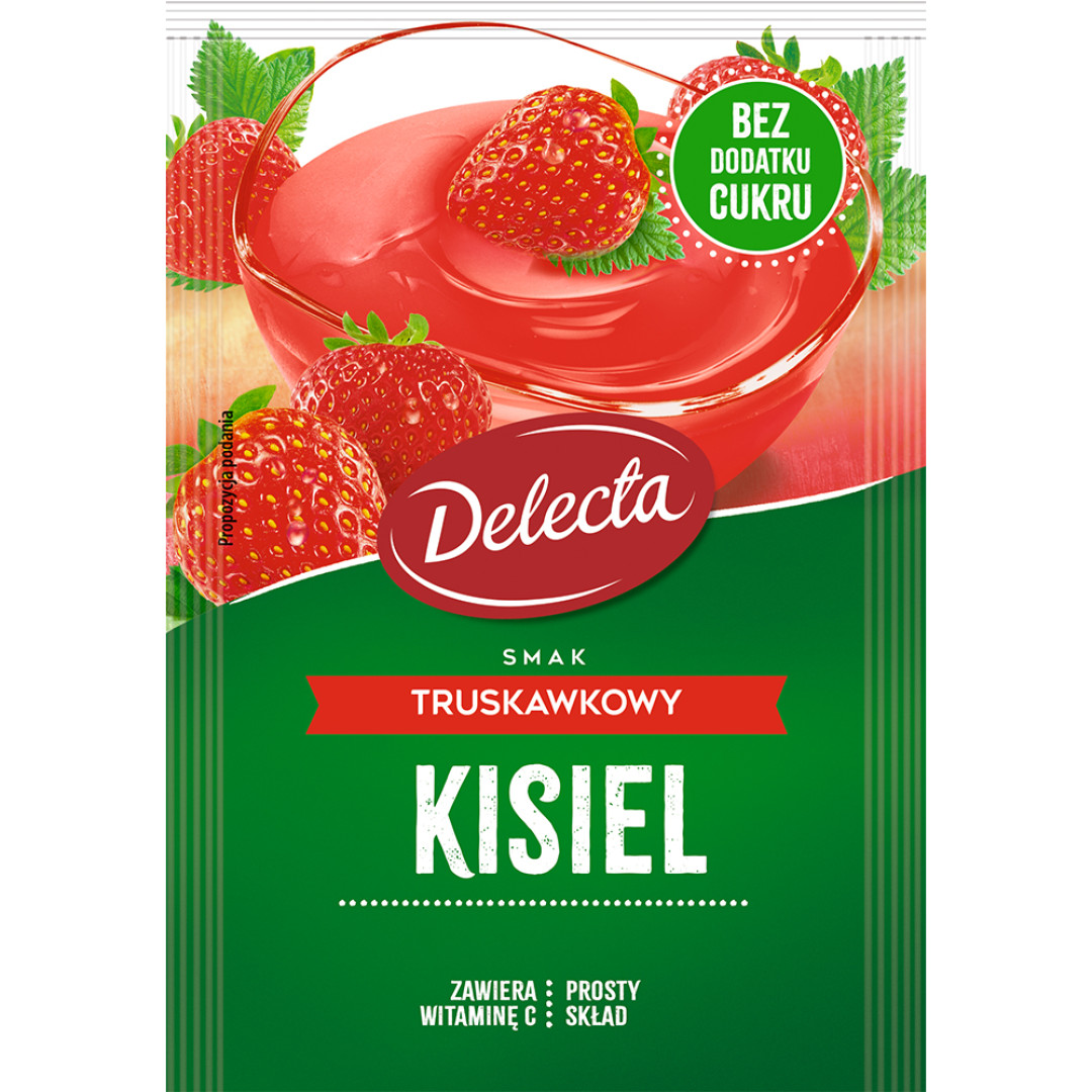 Delecta Kisiel smak truskawkowy 38 g