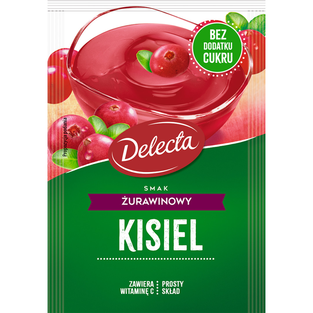 Delecta Kisiel smak żurawinowy 38 g