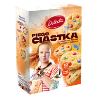 Delecta KLEKS Piego Ciastka z kakaowymi piegami w kolorowej skorupce 280 g