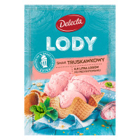 Delecta Lody w proszku o smaku truskawkowym 57 g