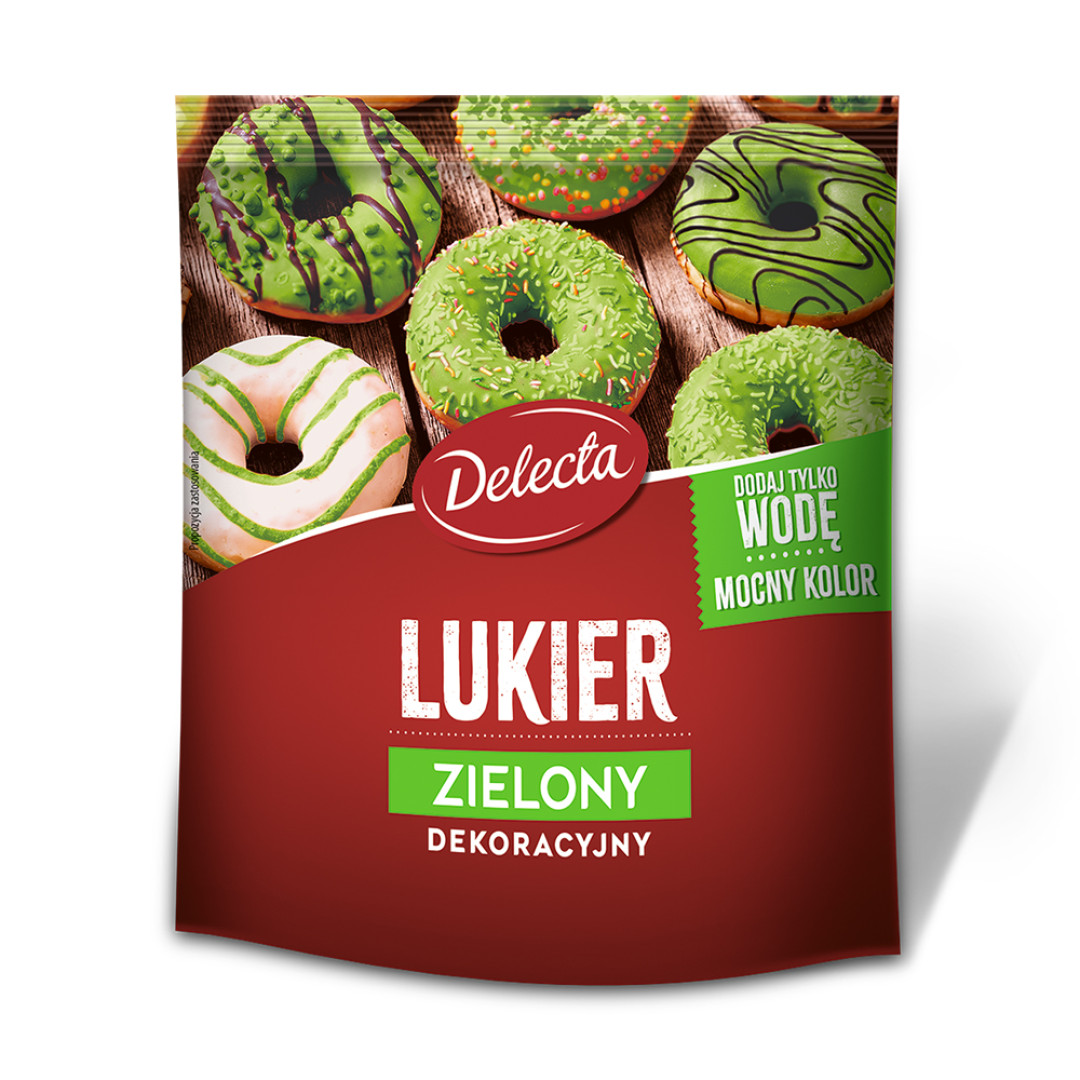 Delecta Lukier dekoracyjny zielony 80 g