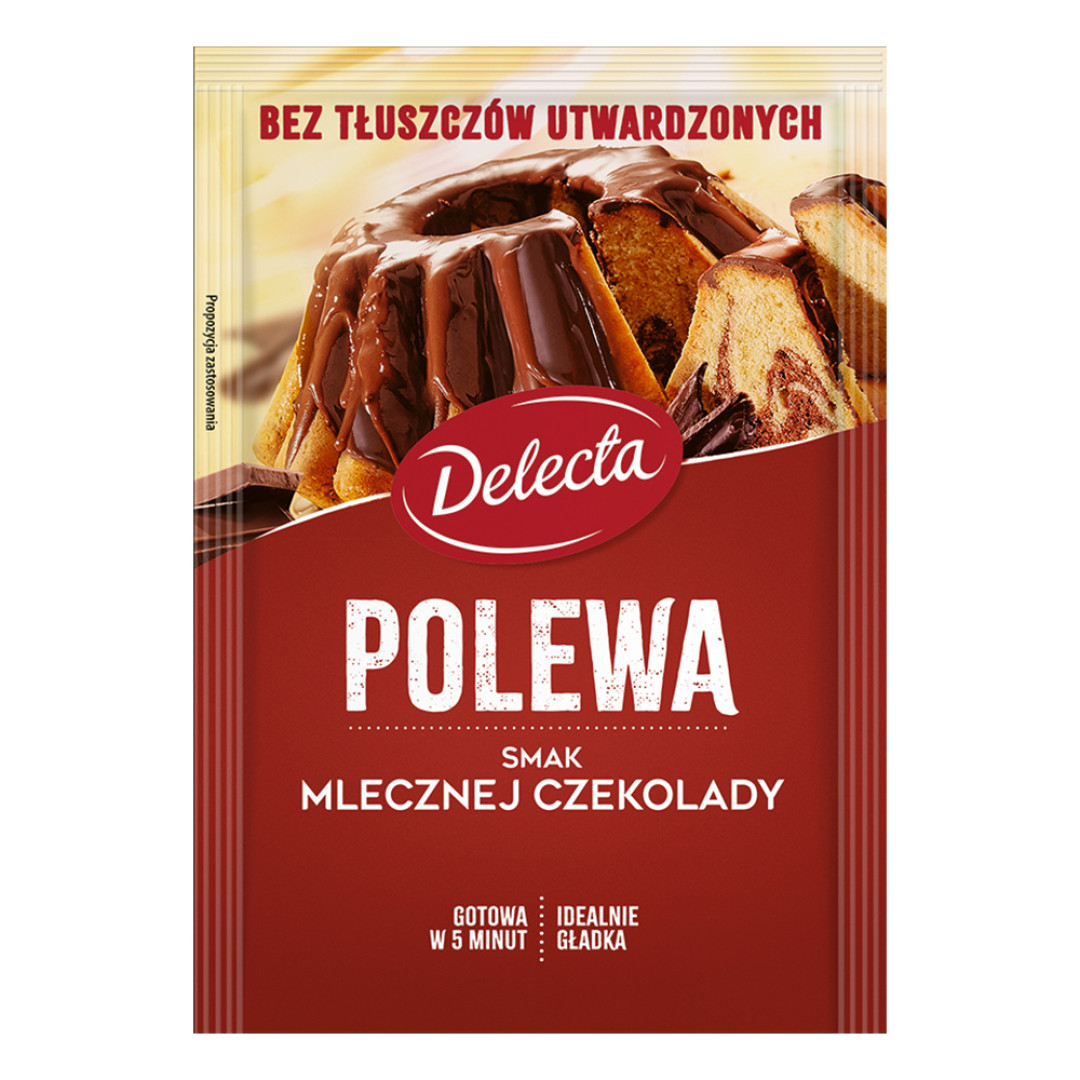 Delecta Polewa smak mlecznej czekolady 100 g