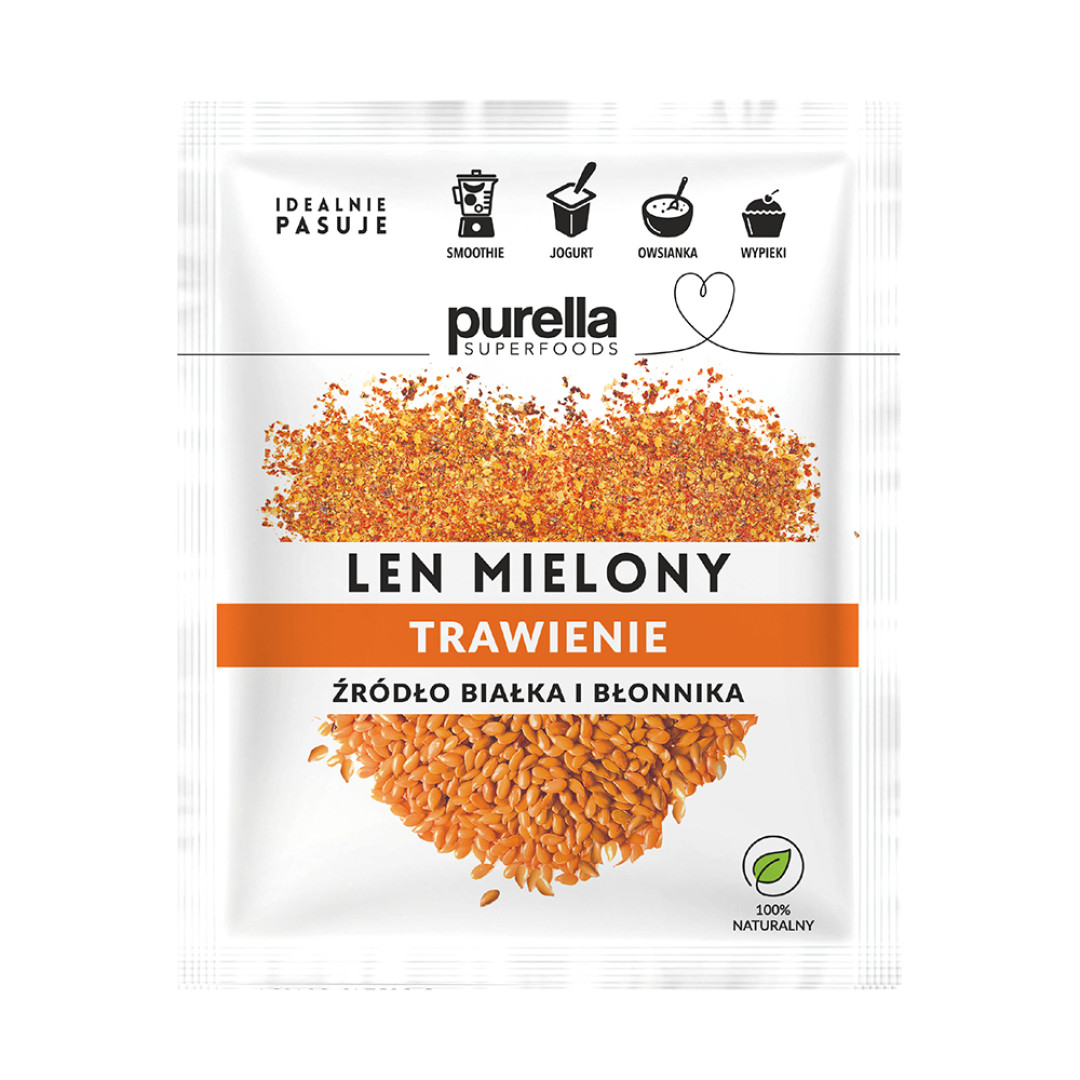 Purella Superfoods Len mielony odtłuszczony 180 g