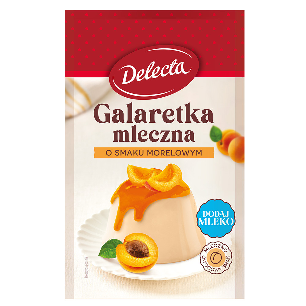 Delecta Galaretka mleczna smak moreli 60 g - nowość
