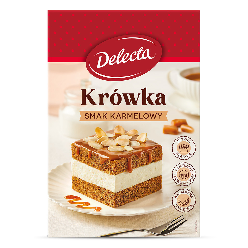Delecta Krówka 530 g gotowa mieszanka do wypieku, ciasto