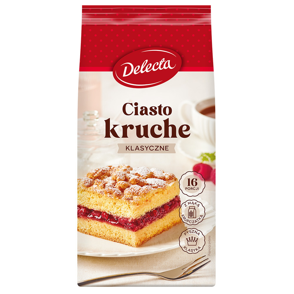 Delecta Kruche Ciasto 400 g gotowa mieszanka do wypieku, ciasto