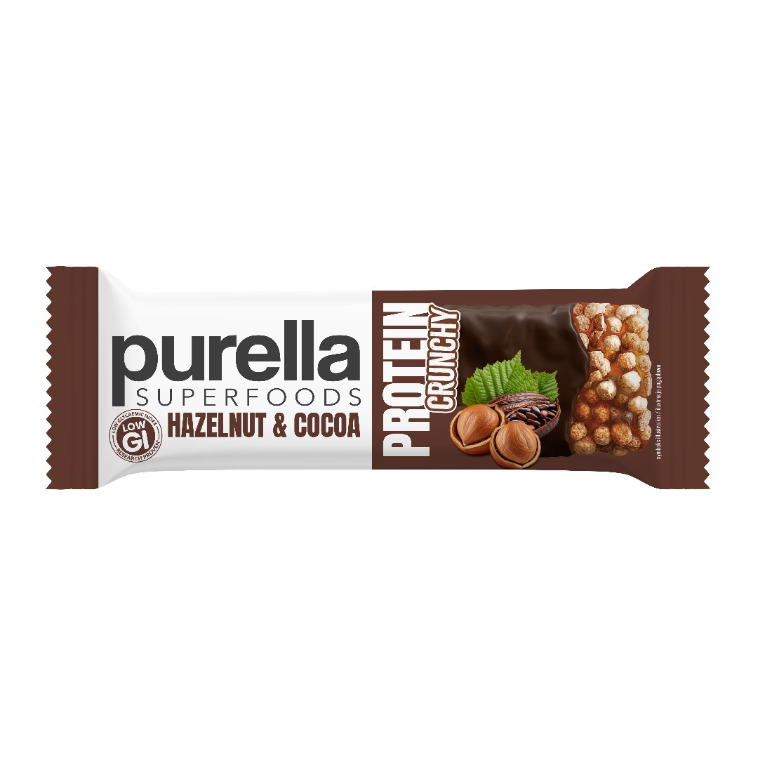 PREMIERA JUŻ 25.06.2026R.! -Purella Baton Protein Crunchy Hazelnut & Cocoa niski IG 45g