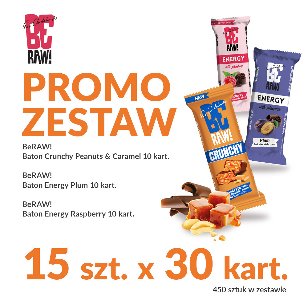 Promo Zestaw - BeRAW! Batony Raspberry, Plum i Crunchy