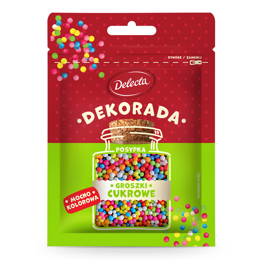 Delecta Dekorada Groszki cukrowe 35g