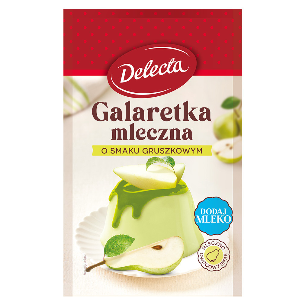 Delecta Galaretka mleczna smak gruszki 60 g - nowość