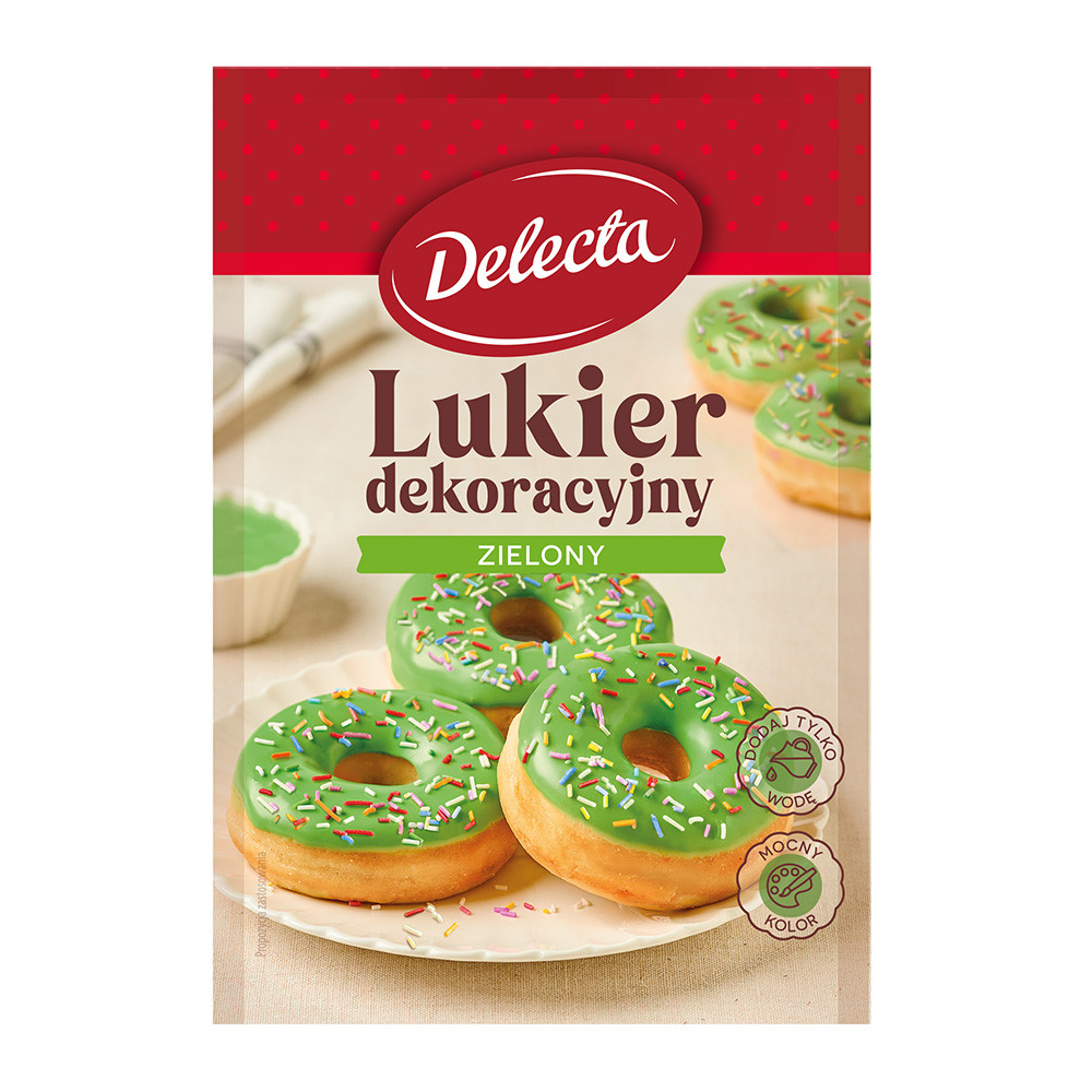 Delecta Lukier dekoracyjny zielony 80 g