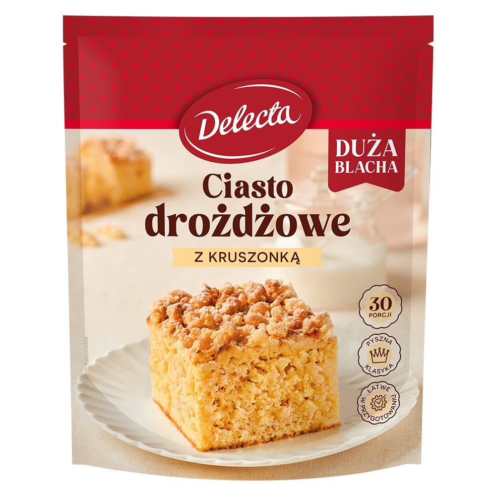 Delecta Ciasto Duża Blacha drożdżowe 600 g