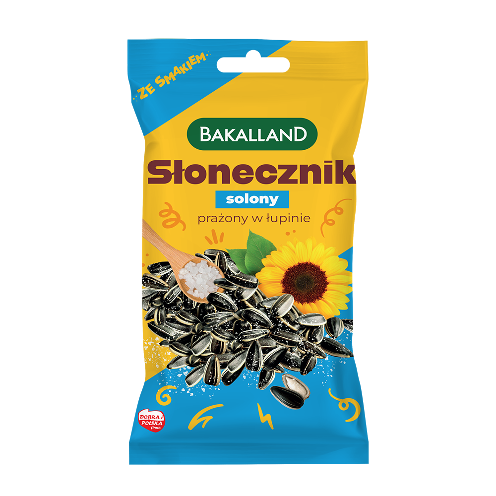 Bakalland Słonecznik w łupinie prażony solony 90g