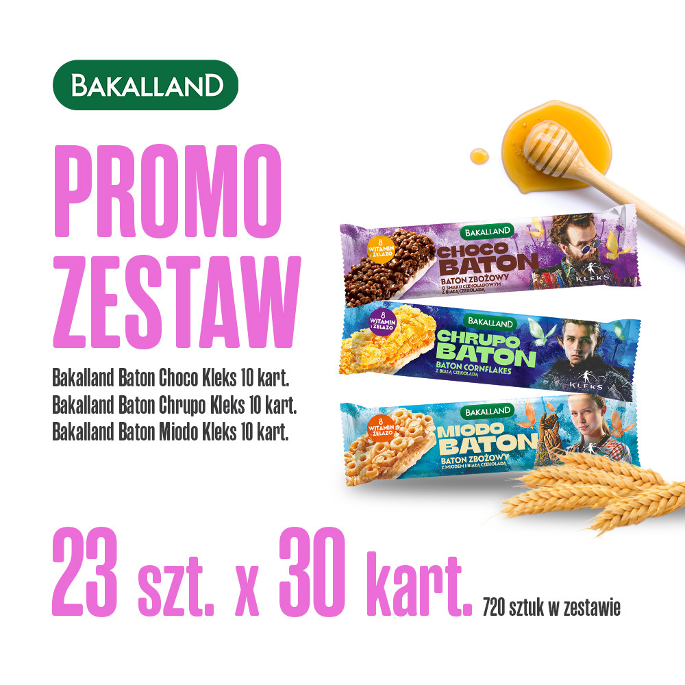 Promo Zestaw - Bakalland Batony Choco Miodo Chrupo Kleks
