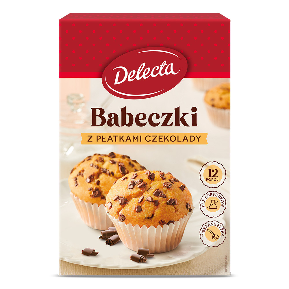 Delecta Babeczki z płatkami czekolady 280 g