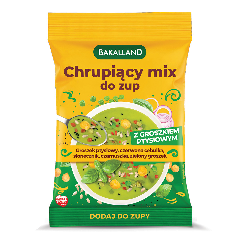 Bakalland Chrupiący Mix do zup z groszkiem ptysiowym 75g