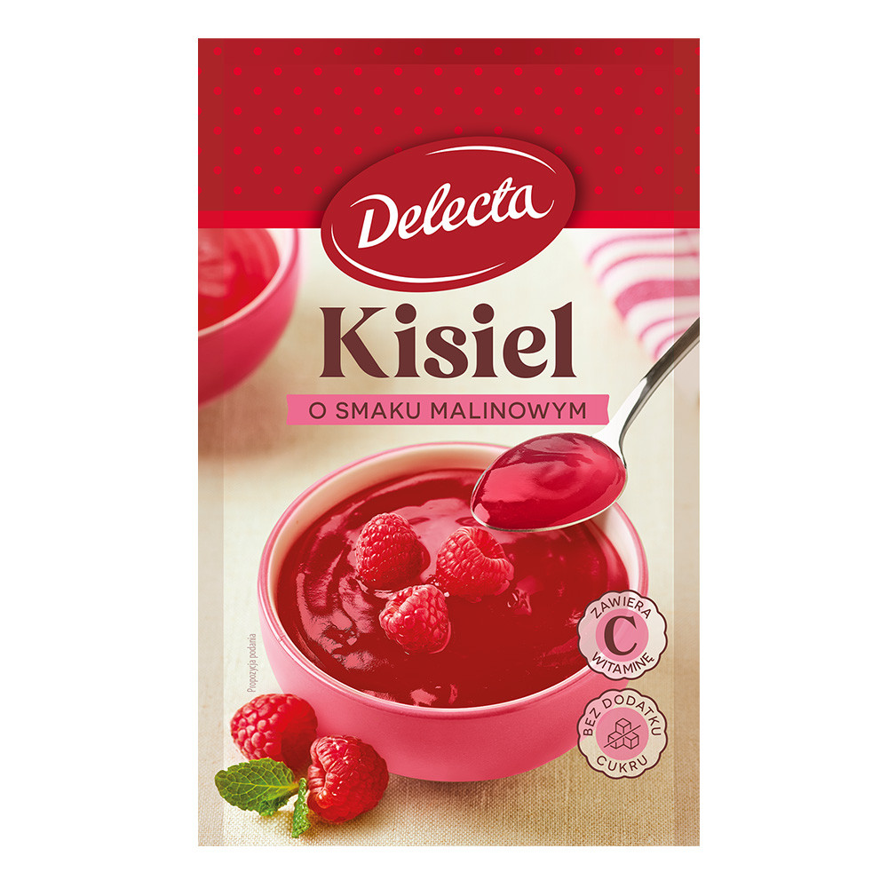 Delecta Kisiel smak malinowy 38 g