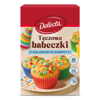 Delecta Tęczowe Babeczki z kolorowym konfetti 295 g