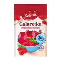 Delecta Galaretka 50% mniej cukru smak malinowy 39g