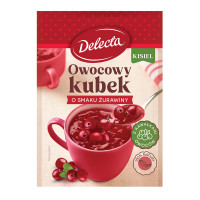 Delecta Owocowy Kubek NATURA Kisiel o sm. żurawinowym z kaw. owoców 30 g