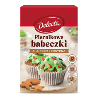 Delecta Babeczki piernikowe z lukrem zielonym i posypką 360g